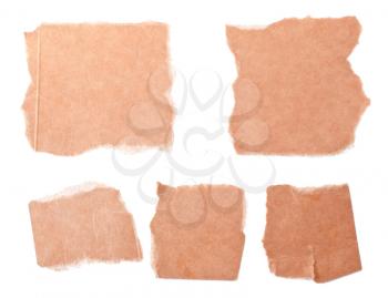 Carton pieces isolated on white background