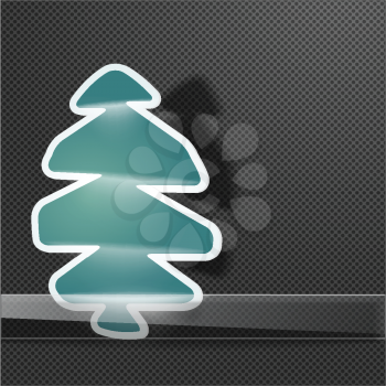 Fir tree symbol on christmas background