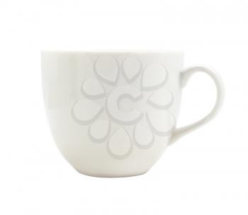 White coffee or tea  cup on white background