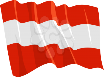Royalty Free Clipart Image of a Cartoon Austrian Flag