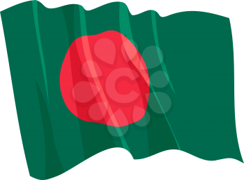 Royalty Free Clipart Image of a Bangladesh Flag