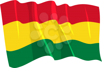 Royalty Free Clipart Image of a Flag of Bolivia