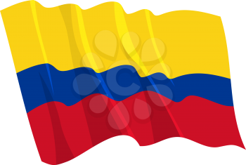 Royalty Free Clipart Image of a Columbian Flag