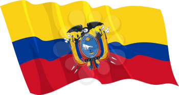 Royalty Free Clipart Image of a Ecuador Flag