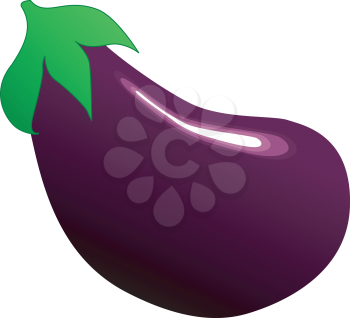 Royalty Free Clipart Image of an Eggplant