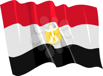 Royalty Free Clipart Image of an Egyptian Flag