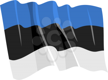 Royalty Free Clipart Image of  the Estonia Flag