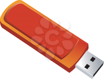 Royalty Free Clipart Image of a USB Memory Stick