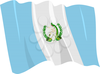 Royalty Free Clipart Image of the Flag of Guatemala