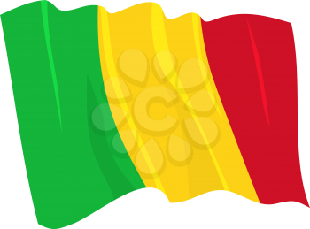 Royalty Free Clipart Image of the Mali Flag