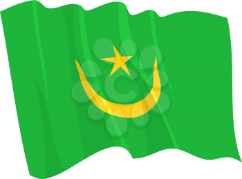 Royalty Free Clipart Image of a Mauritania Flag