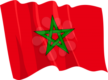 Royalty Free Clipart Image of the Morocco Flag