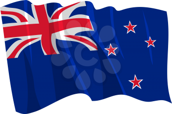 Royalty Free Clipart Image of the New Zealand Flag