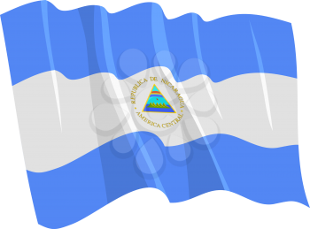 Royalty Free Clipart Image of the Nicaragua Flag