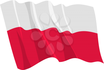 Royalty Free Clipart Image of the Poland Flag