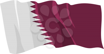 Royalty Free Clipart Image of the Qatar Flag