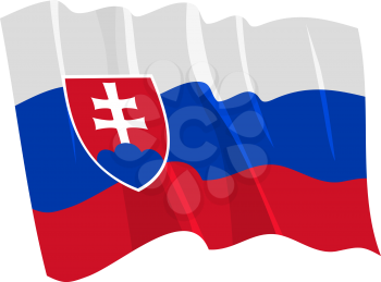 Royalty Free Clipart Image of the Slovakia Flag