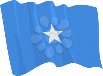 Royalty Free Clipart Image of the Somalia Flag