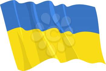Royalty Free Clipart Image of a Ukrainian Flag