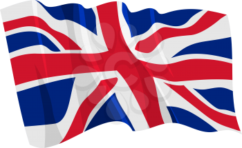 Royalty Free Clipart Image of a United Kingdom Flag