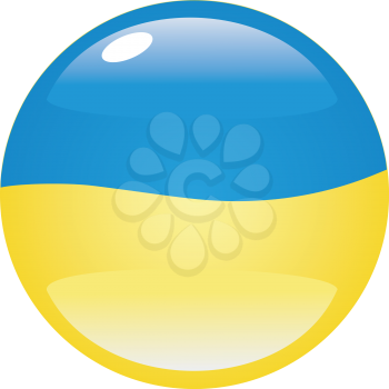 button in colours of Ukraine