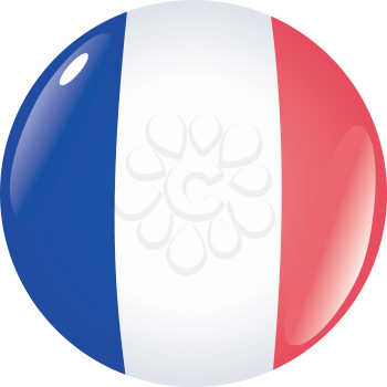 button in colours of France