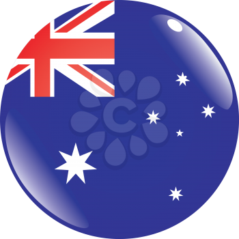 button in colours of Australia