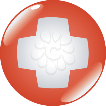 button in colours of Switzerland