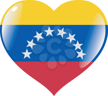 Image of heart with flag of Venezuela