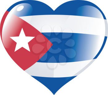 Image of heart with flag of Cuba