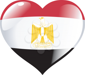 Image of heart with flag of Egypt
