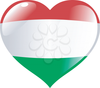 Image of heart with flag of Hungary