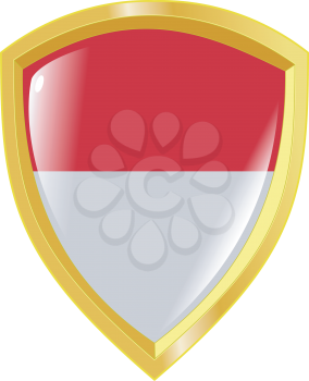 Coat of arms in national colours of Indonesia