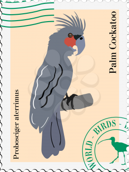 stamp with image of parrot