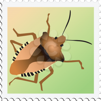 stamp with image of beetle