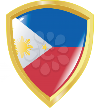 Coat of arms in national colours of Philippines
