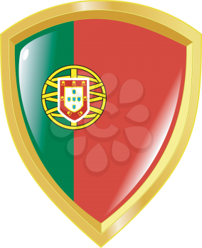Coat of arms in national colours of Portugal