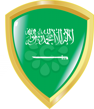 Coat of arms in national colours of Saudi Arabia