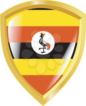 Coat of arms in national colours of Uganda
