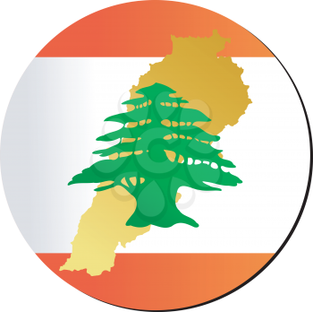 An illustration with button in national colours of Lebanon