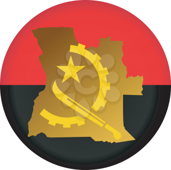 An illustration with button in national colours of Angola