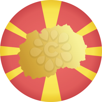 An illustration with button in national colours of Macedonia
