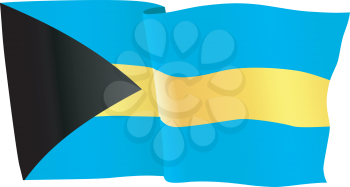 vector illustration of national flag of Bahamas