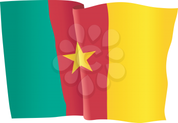 vector illustration of national flag of Cameroon