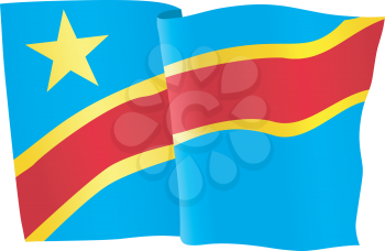 vector illustration of national flag of Congo