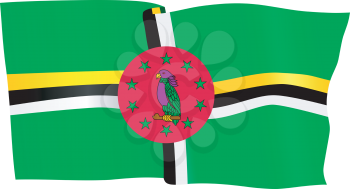 vector illustration of national flag of Dominica