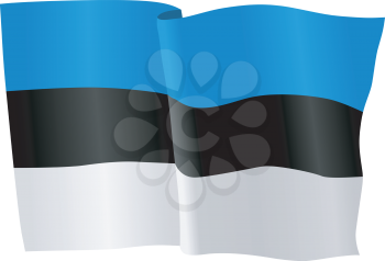 vector illustration of national flag of Estonia