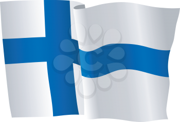 vector illustration of national flag of Finland