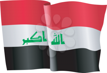 vector illustration of national flag of Iraq