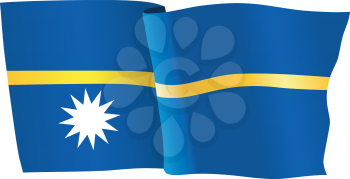vector illustration of national flag of Nauru